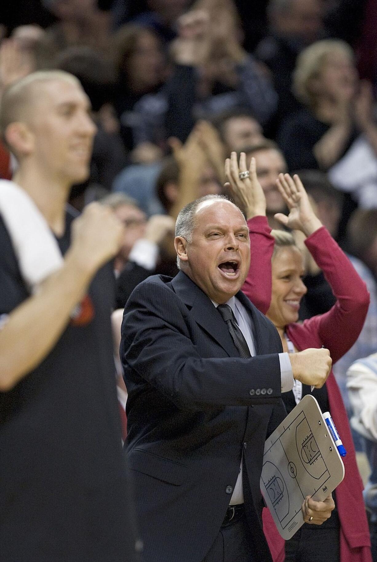 Trail Blazers' head trainer Jay Jensen can be as much as a cheerleader on the bench to father figure off the court to the players.