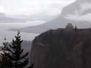 The Vista House, near Corbett, Ore., overlooks the Columbia River Gorge.