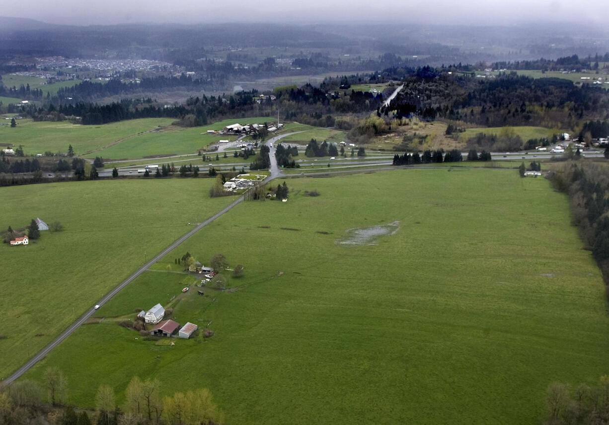 The Cowlitz Tribe plans to build a casino on this site near La Center, west of Interstate 5.