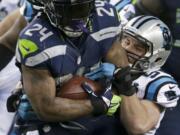 Seattle running back Marshawn Lynch is well known for his refuse-to-be-tackled running style.