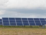 Clark Public Utilities is pursuing building four ground-mounted solar arrays, similar to those pictured above, as part of a new community solar program.