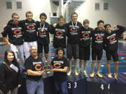 The Camas boys swim team placed second at the 4A state championship in Federal Way on Saturday, Feb.