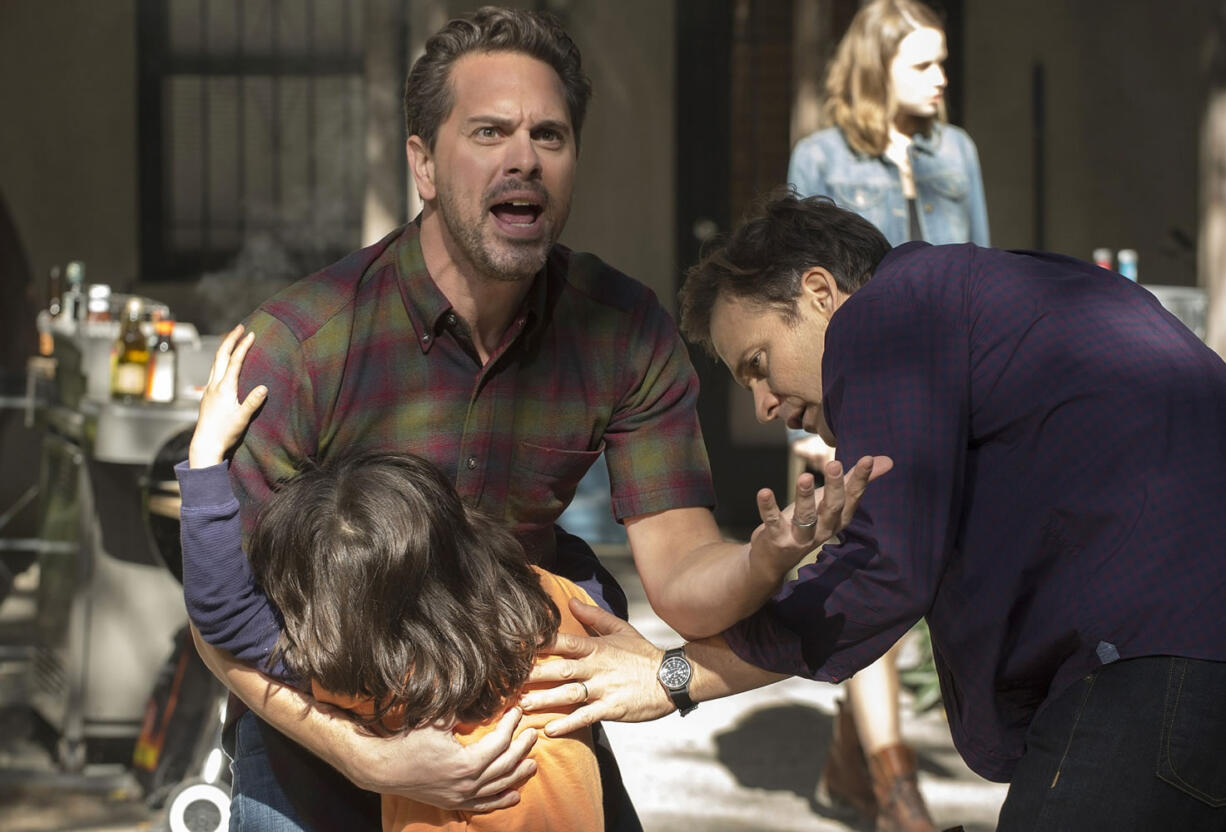 Virginia Sherwood/NBC
Thomas Sadoski as Gary and Peter Sarsgaard as Hector in NBC's &quot;The Slap.&quot;