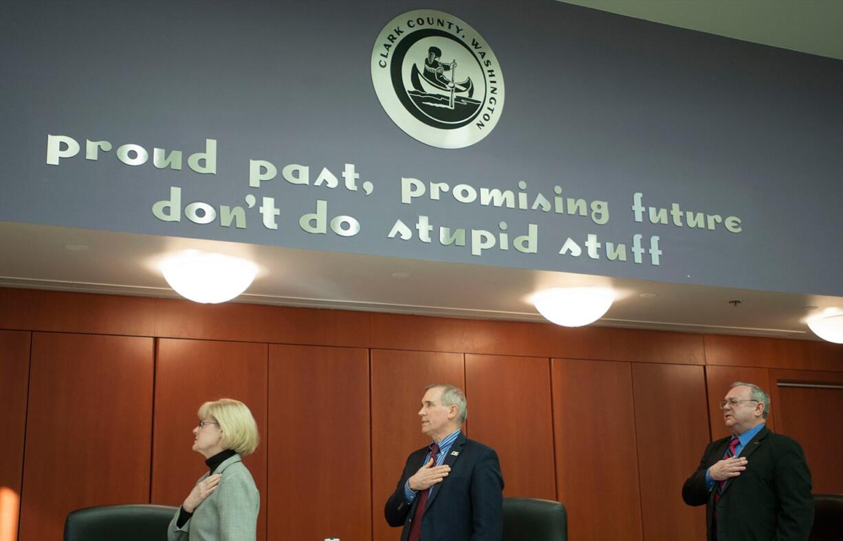 We snuck into the hallowed halls of the county building (not really) to try out an alternative slogan for its wall.