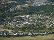 Ridgefield from the air looking east in September.