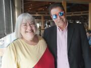 Deborah Hargin and Lou Brancaccio take in lunch at Beaches in Vancouver.