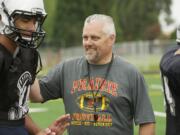 Prairie football coach Terry Hyde, shown, Tuesday, July 10, 2012, is coaching the all-stars in the Freedom Bowl Classic.