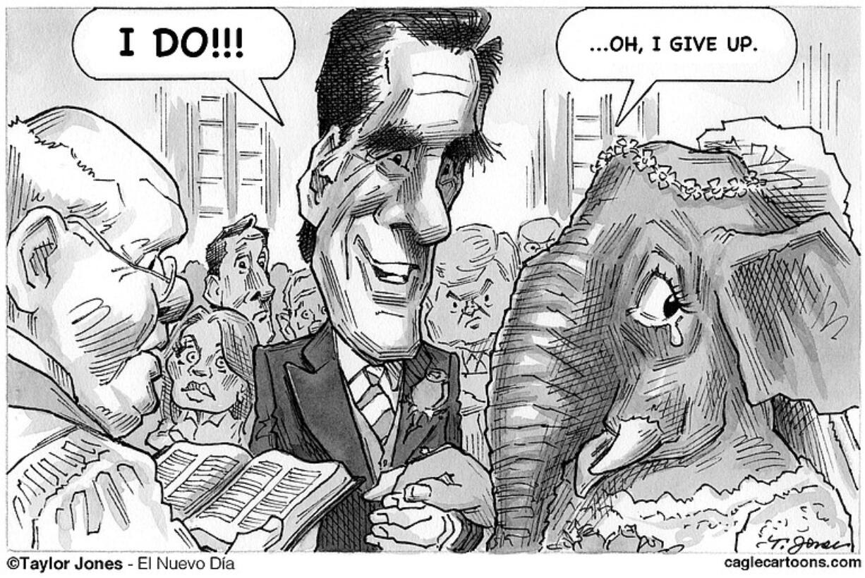 Romney at the altar