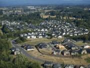 New construction in Ridgefield near Heron Drive from the air on Wednesday September 10, 2014.