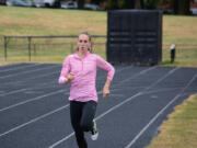 Alexa Efraimson of Camas trains at Hudson's Bay High School.