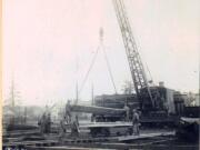 The site of the World War I-era Vancouver Barracks spruce mill -- shown in an Army Signal Corps photo -- will be a focus of this year's archaeology field school at Fort Vancouver.