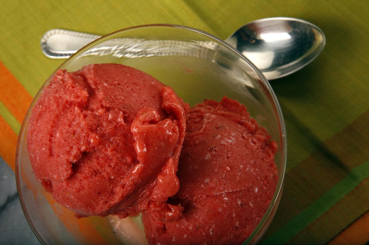 Balsamic-strawberry gelato.