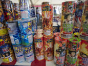 Fireworks are for sale at a stand in Vancouver in 2012.