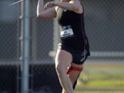 Kara Winger won her sixth U.S. women's javelin title on Friday at Eugene, Ore. (AP Photo/Mark J.