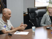 Vancouver City Council candidates Ty Stober and Linda Glover met with The Columbian's editorial board July 1.