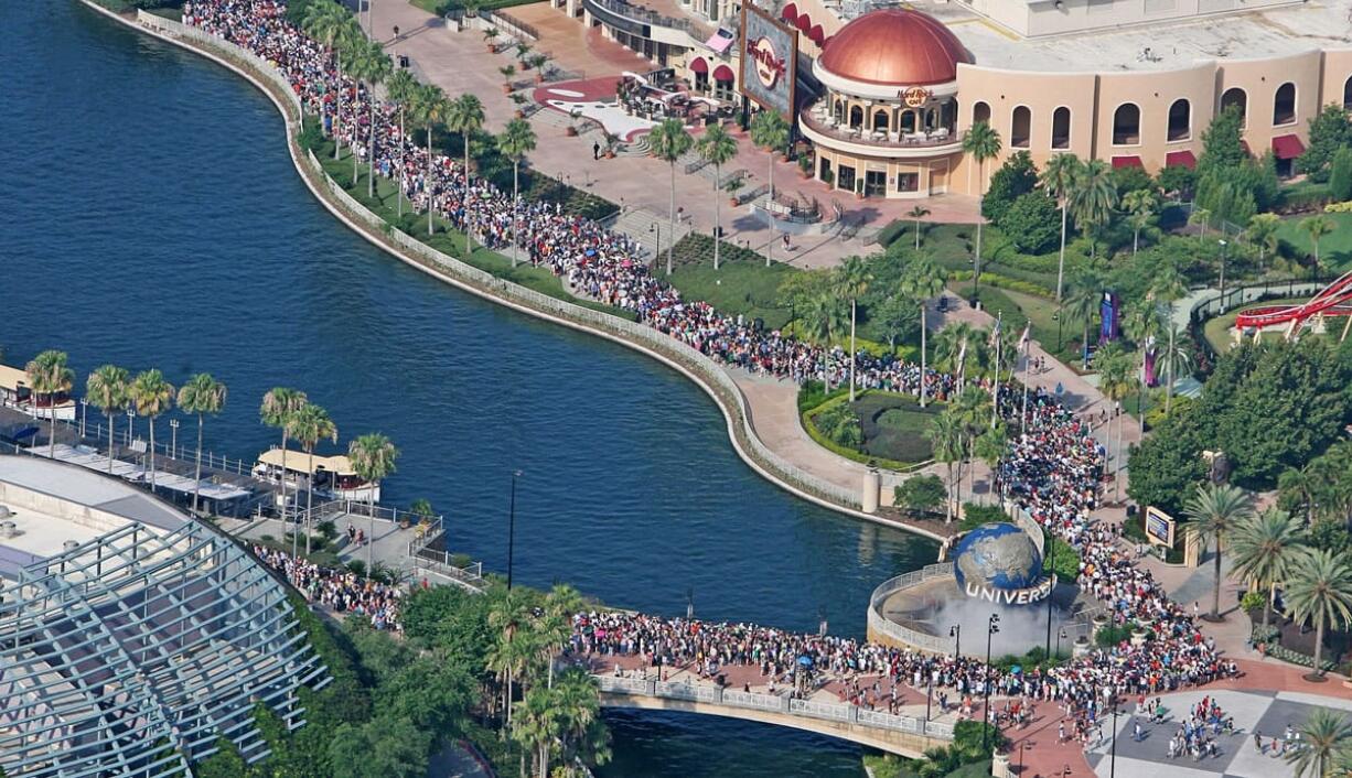 Thousands of guests arrive June 18, 2010, for the grand opening of the Wizarding World of Harry Potter at Universal's Islands of Adventure in Orlando, Fla.