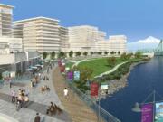 A rendition of the development plan for Vancouver's waterfront.