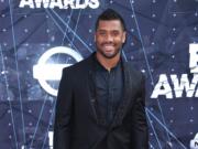 Russell Wilson arrives at the BET Awards at the Microsoft Theater on Sunday, June 28, 2015, in Los Angeles.