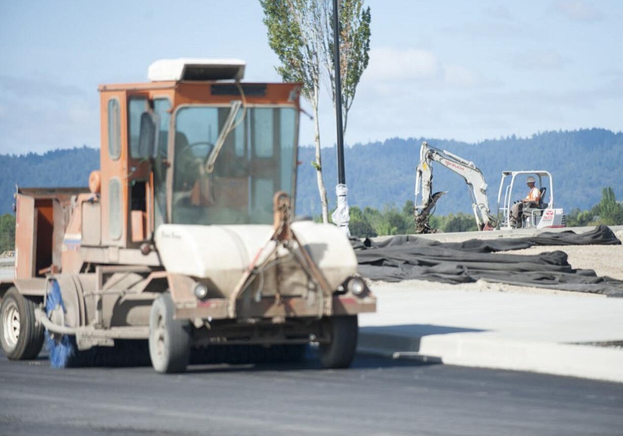 Work is in progress on the waterfront development project in Vancouver.