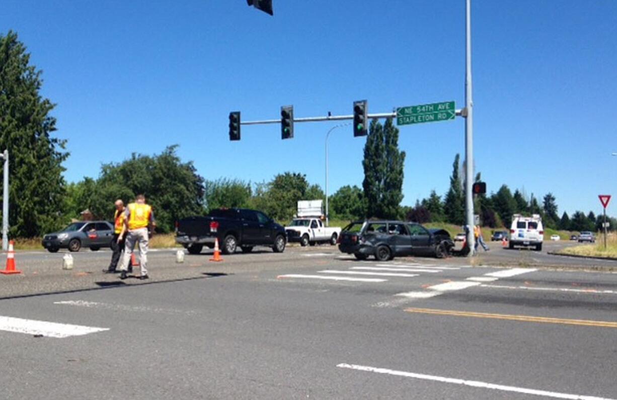 The Washington State Patrol seeks witnesses to a collision involving a patrol car and a Volkswagen Passat that happened around 11:30 a.m. Monday, June 30.