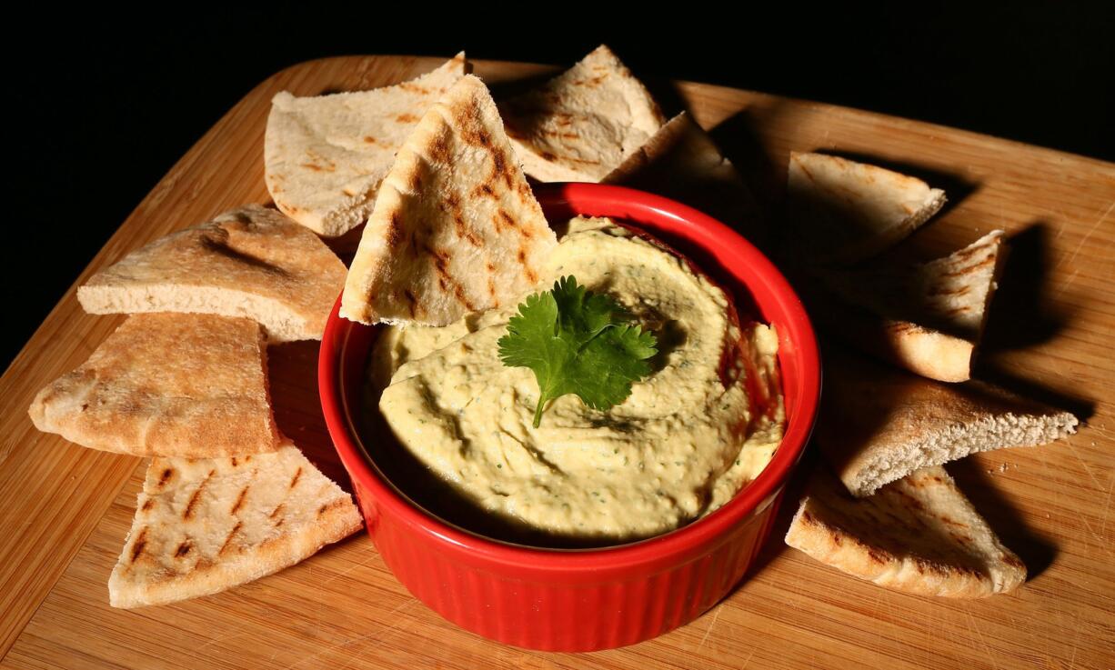 Cilantro and Ginger Hummus.