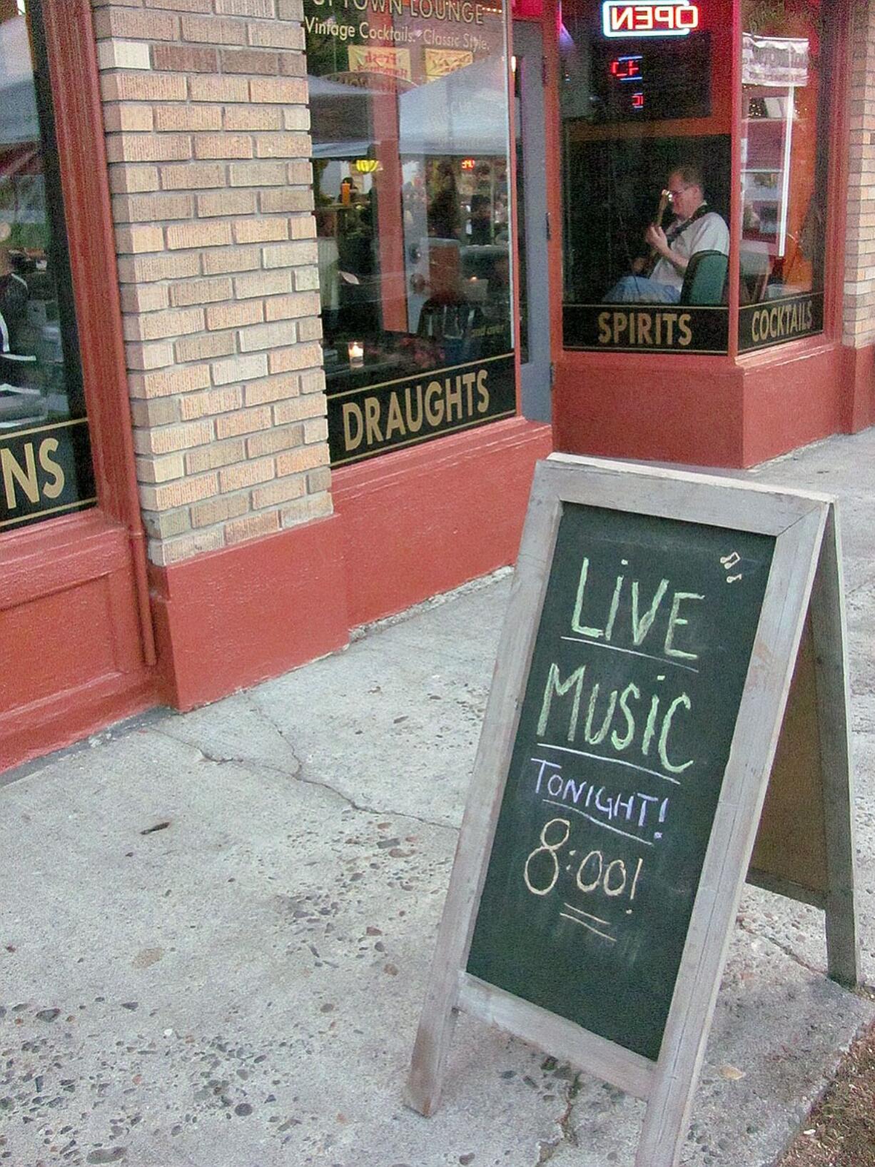 Live music, with no cover charge, is provided Thursday through Saturday nights at Birch Street Uptown Lounge (pictured here), in downtown Camas. &quot;It has paid off,&quot; said owner Kevin Taylor.