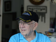 World War II veteran Bernie Hulse recalls how a helicopter launch off his ship in 1945 didn't work out so well.