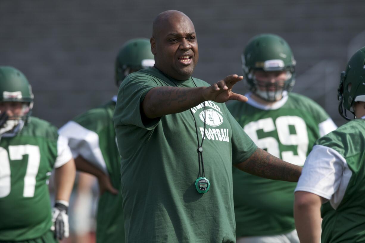 Evergreen High School football coach Don Johnson Jr.