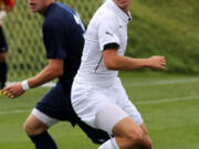 Whitworth University sophomore Rylan Berriman, right, was named Northwest Conference Men's Soccer Offensive Player of the Week for Oct.