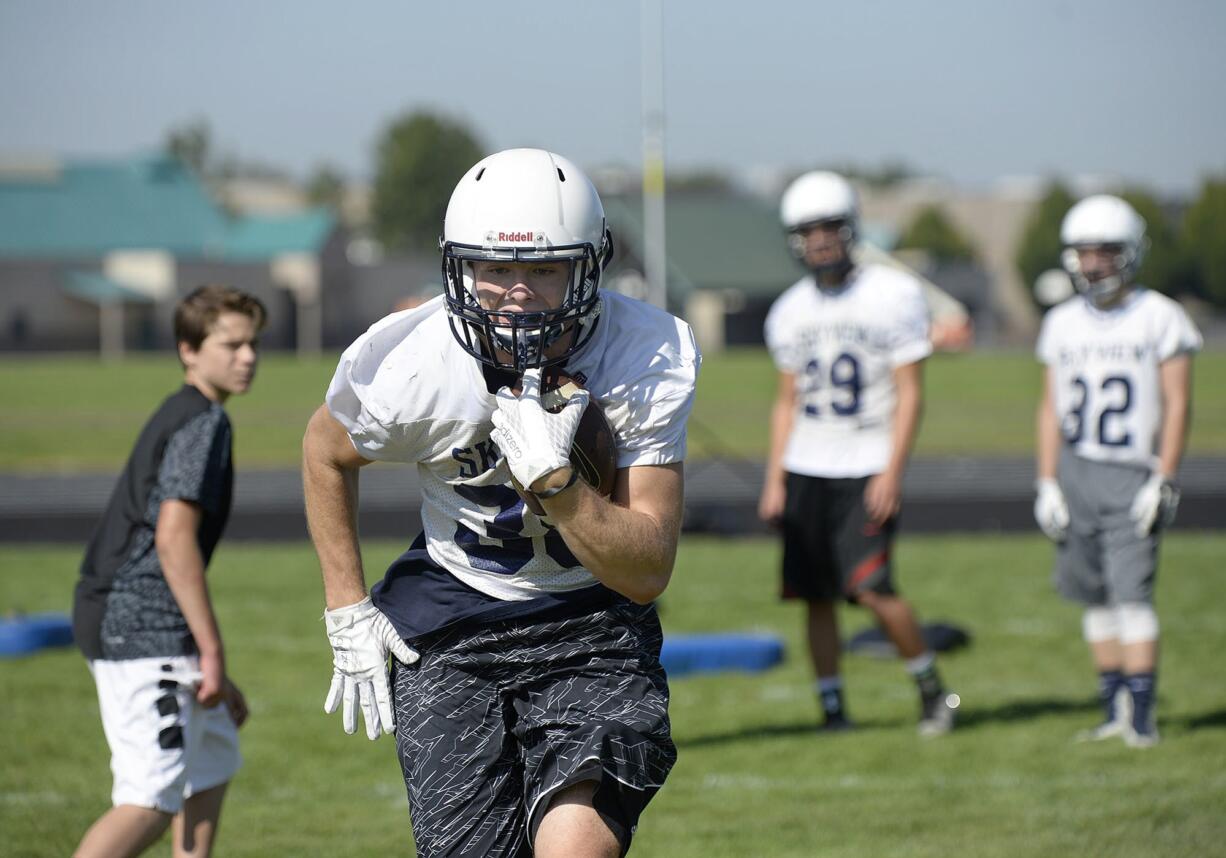 Skyview's Blake Ingram finished his first season as a running back with 11 touchdowns and an average of 6.6 yards a carry for the Storm.