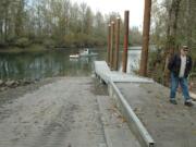 Richard Skesavage of Vancouver heads toward his car after checking out the recently renovated Langsdorf Landing boat launch on the Columbia River near Caterpillar Island.