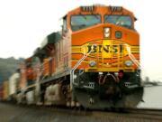 A BNSF locomotive.