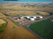 A train-loading facility operated by Savage Companies in Trenton, N.D., handles about 175,000 barrels of crude oil per day.