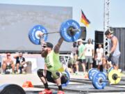 Former Evergreen running back Taylor Rank competes in the Battle of the East CrossFit event in Kuwait.