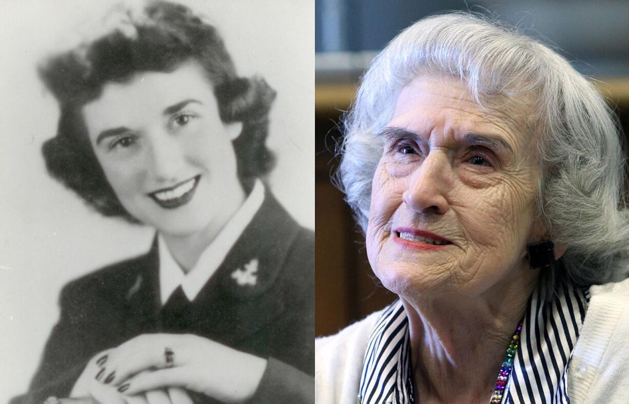 Mary Sparks, left, of Vancouver, joined the U.S. Navy WAVES -- Women Accepted for Voluntary Emergency Service -- in 1943.