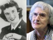 Mary Sparks, left, of Vancouver, joined the U.S. Navy WAVES -- Women Accepted for Voluntary Emergency Service -- in 1943.