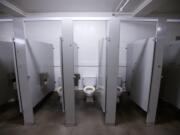 Building 989, a former double infantry barracks at Fort  Vancouver National Historic Site, has enough restroom resources for an army.