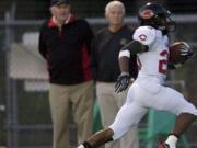 Camas High School's Zach Marshall runs for a touchdown in the first half against Mountain View at McKenzie stadium on Friday September 10, 2010.