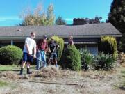 Minnehaha: Members of the Lions LEO Legends group help clean up the yard of 95-year-old Chet Plotner in the Minnehaha neighborhood during a day of service last month.