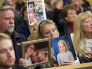 Cadence Boyer's grandparents attend the court appearance of Duane Abbott at Clark County Superior Court.