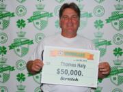 Hazel Dell: Thomas Haly, who has won little amounts before from Washington's Lottery, finally hit it big.