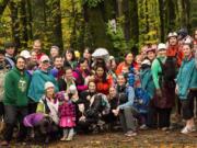 Members of the Hike It Baby Vancouver branch, a group that started last year to get parents and newborns out on hiking trails.