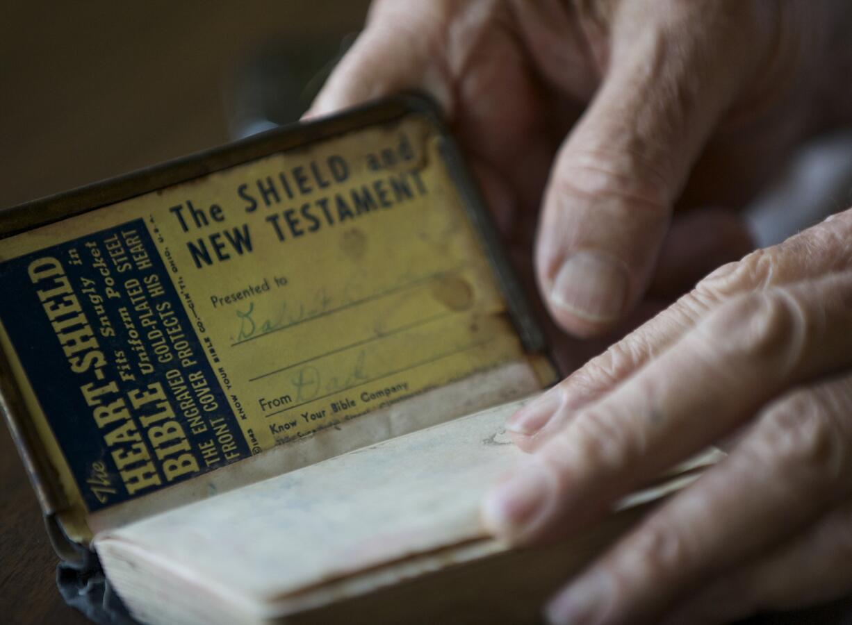 The New Testament his parents gave Dale Bowlin when he went off to war.