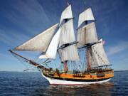 The sailing ship Lady Washington will dock Aug.