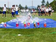 Ridgefield: Ridgefield High School students celebrated the end of the school year with the annual Spudder Olympics, where students competed in a wide range of games, such as human bowling.