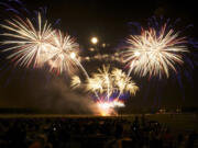 Fireworks at the Independence Day at Fort Vancouver celebration at the Fort Vancouver in 2013.