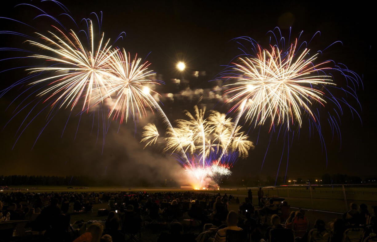 Fireworks at the Independence Day at Fort Vancouver celebration at the Fort Vancouver in 2013.