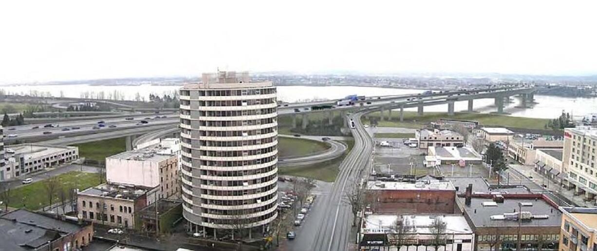 A depiction of how the new Interstate 5 bridge could look from downtown Vancouver.