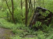 The &quot;huge hulking wreck of a vehicle&quot; just off the south side of the Salmon Creek Greenway Trail near Northwest 19th Avenue.