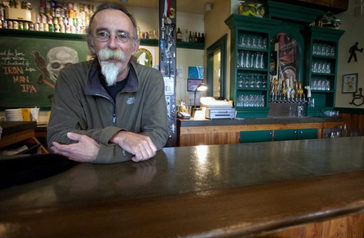 Walking Man Brewing owner Bob Craig pauses for a moment at the pub in Stevenson.